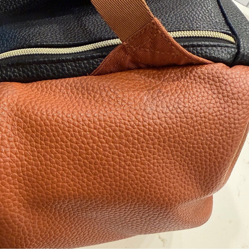 Itzy Ritzy Boss Diaper Bag “Coffee and Cream”. Black cream tan brown Vegan - Picture 9 of 11